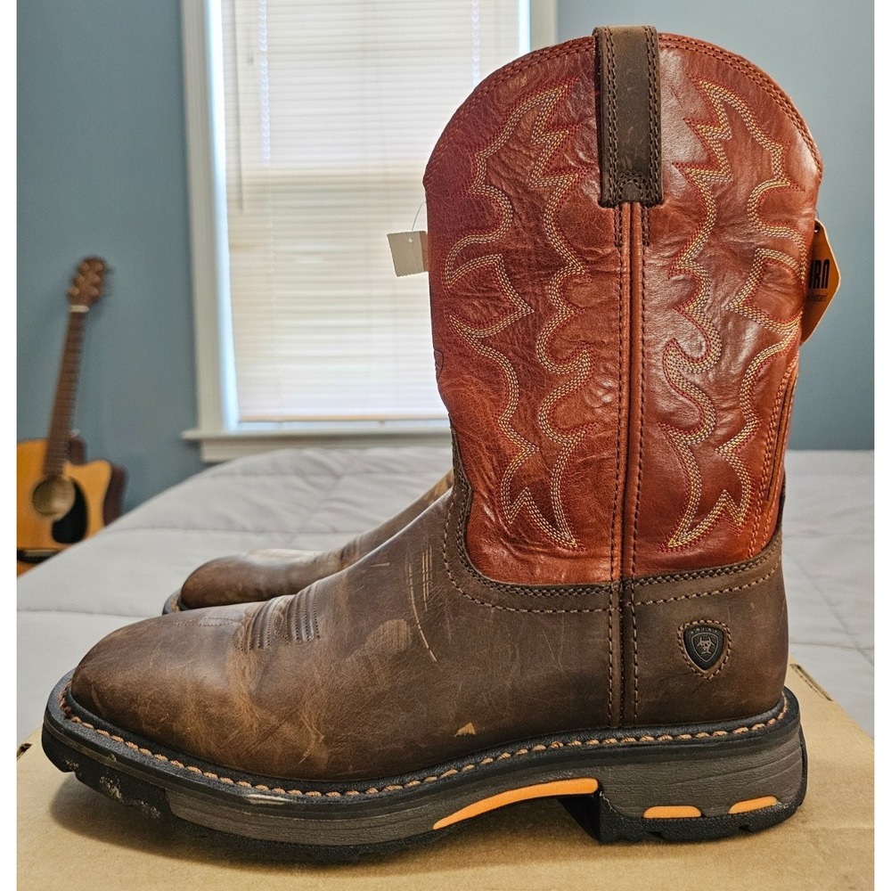 Ariat® (Men's 10 D) WorkHog™ ATS® Max Square-Toe Work Boot in Dark Earth - $220 - Picture 2 of 12